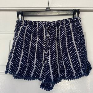 Blue poka dot shorts